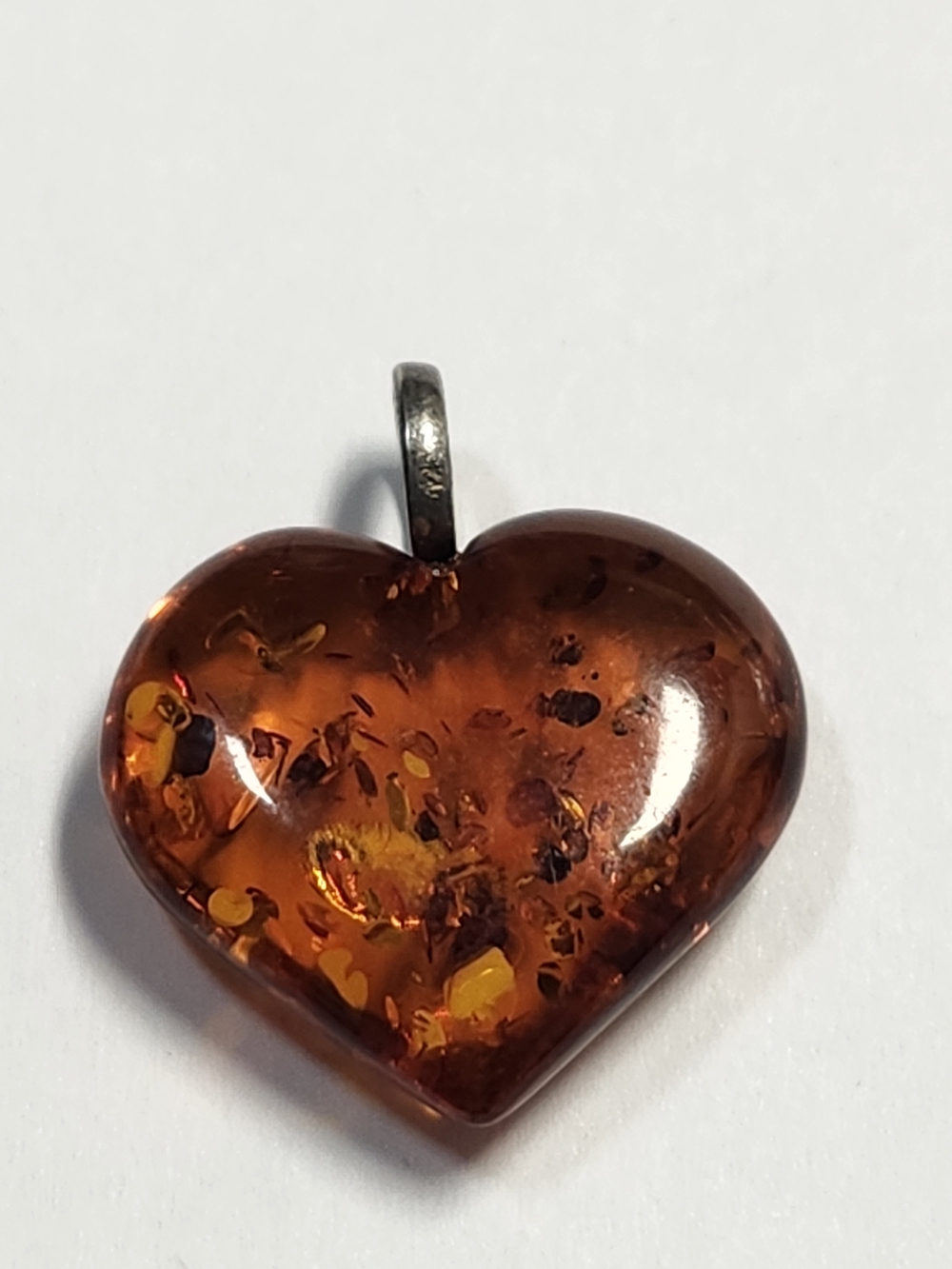 Heart Pendant With Sterling Silver Bail